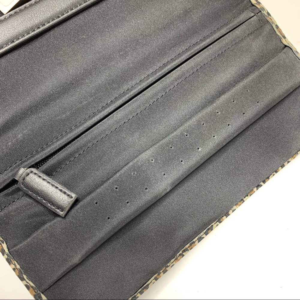 NINE WEST Leopard Print Jewelry Travel Roll NWT - Picture 3 of 8